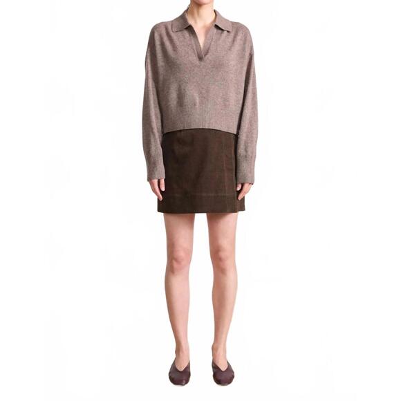 NEW APIECE APART martha mini skirt in carob